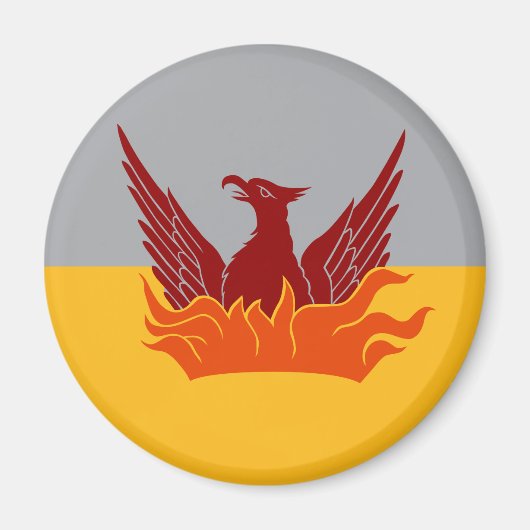 Aimant à drapeau bleu et or SF (Devant)