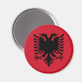 Aimant à drapeau d'Albanie (Recto/Verso)
