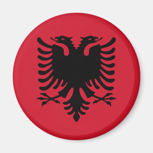 Aimant à drapeau d'Albanie (Devant)