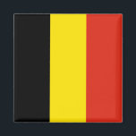 Aimant à drapeau de Belgique<br><div class="desc">Aimant décoratif avec le drapeau de la Belgique - Customisez-le : ajuster les images ; ajouter un nom/slogan pour les cadeaux personnels ; ajouter un logo entreprise/club pour les objets promotionnels © 2008 FlagAndMap.</div>