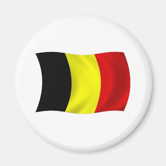 Aimant à drapeau de Belgique (Devant)