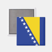 Aimant à drapeau de Bosnie-Herzégovine (Recto/Verso)