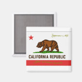 Aimant à drapeau de Californie (Recto/Verso)