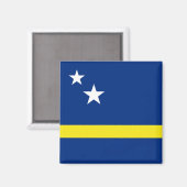 Aimant à drapeau de Curaçao (Recto/Verso)