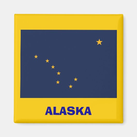 Aimant à drapeau de l'Alaska / Aimant à chasse de (Devant)