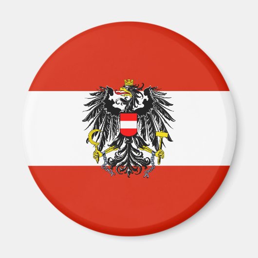 Aimant à drapeau de l'État d'Autriche (Devant)