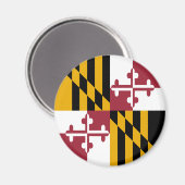 Aimant à drapeau de l'État du Maryland (Recto/Verso)