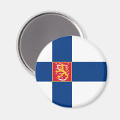 Aimant à drapeau de l'État finlandais (Recto/Verso)