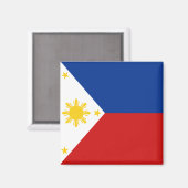 Aimant à drapeau des Philippines (Recto/Verso)