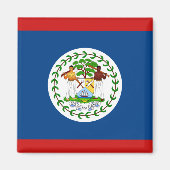 Aimant à drapeau du Belize (Devant)