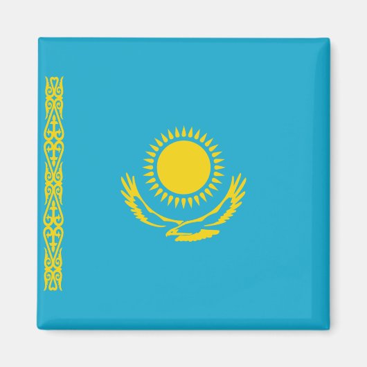 Aimant à drapeau du Kazakhstan (Devant)