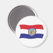 Aimant à drapeau du Missouri (Recto/Verso)