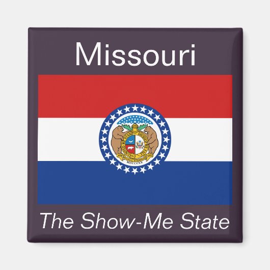 Aimant à drapeau du Missouri (Devant)