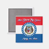 Aimant à drapeau du Missouri (Recto/Verso)