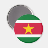 Aimant à drapeau du Suriname (Recto/Verso)