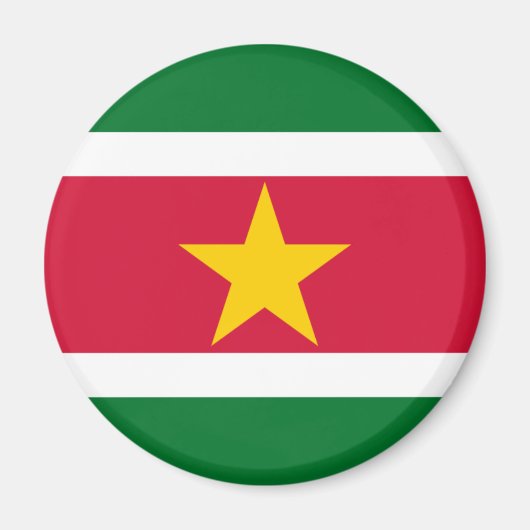 Aimant à drapeau du Suriname (Devant)