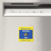 Aimant à drapeau du Wisconsin (In Situ (Lave-vaisselle))