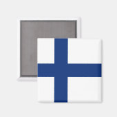 Aimant à drapeau finlandais (Recto/Verso)