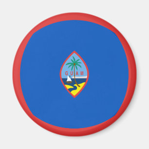 Aimant à drapeau fisheye de Guam