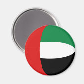 Aimant à drapeau Fisheye des Émirats arabes unis (Recto/Verso)