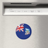 Aimant à drapeau fisheye des îles Falkland (In Situ (Lave-vaisselle))