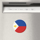 Aimant à drapeau Fisheye des Philippines (In Situ (Lave-vaisselle))