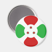 Aimant à drapeau fisheye du Burundi (Recto/Verso)