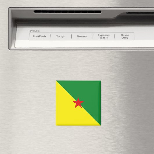 Aimant à drapeau Guyane (In Situ (Lave-vaisselle))