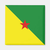 Aimant à drapeau Guyane (Devant)