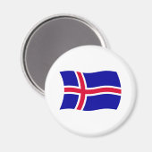 Aimant à drapeau islandais (Recto/Verso)