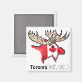 Aimant à drapeau local de Toronto Ontario Canada (Recto/Verso)