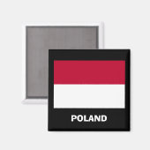 Aimant à drapeau Pologne* (Recto/Verso)