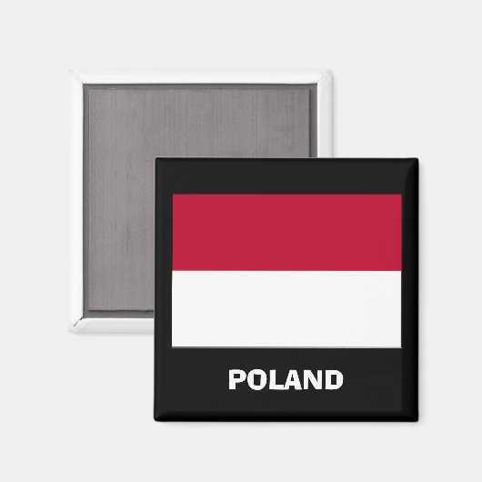 Aimant à drapeau Pologne* (Recto/Verso)
