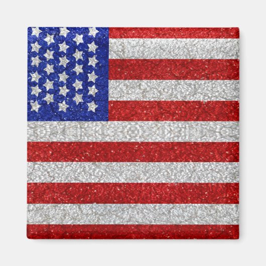 Aimant à drapeau vintage américain (Devant)