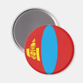 Aimant à effet fisheye avec le drapeau de la Mongo (Recto/Verso)