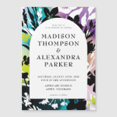 Aimant à Faire-part de mariage floral unique et co (Devant)