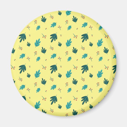 Aimant À feuillage persistant Tree Feuilles et Red Holly  (Devant)