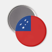 Aimant à fisheye du drapeau samoan (Recto/Verso)