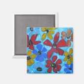 aimant à fleur de fusion de verre (Recto/Verso)