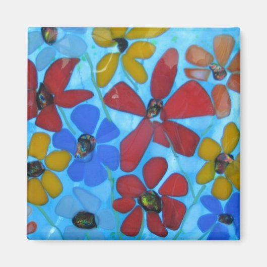 aimant à fleur de fusion de verre (Devant)