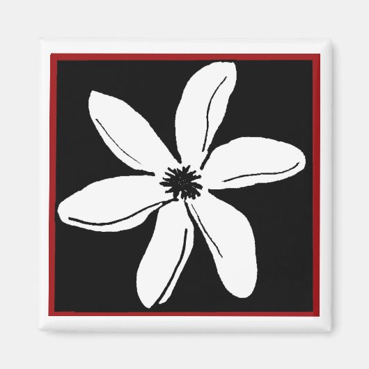 Aimant à fleur de Tiare (Devant)