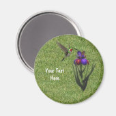 Aimant à fleur Iris (Recto/Verso)