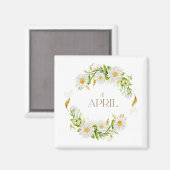 Aimant à fleur marguerite pour avril (1) (Recto/Verso)