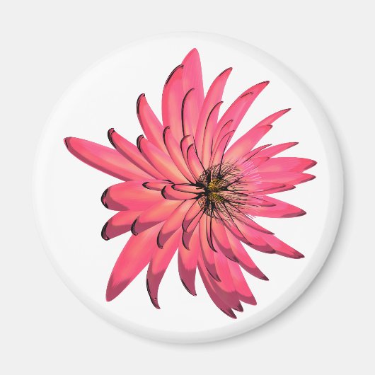 aimant à fleur rose foncé (Devant)