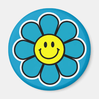 Aimant à fleurs (bleu)