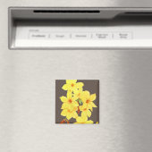 Aimant à fleurs de jasmin jaune | Aquarelle (In Situ (Lave-vaisselle))