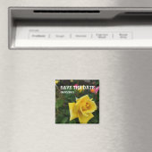 Aimant à fleurs de rose jaune (In Situ (Lave-vaisselle))