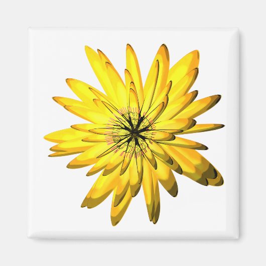 aimant à fleurs jaunes (Devant)