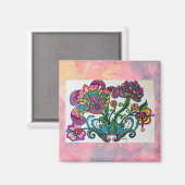 Aimant à fleurs sassy (Recto/Verso)