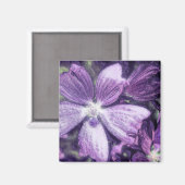 Aimant à fleurs violettes (Recto/Verso)